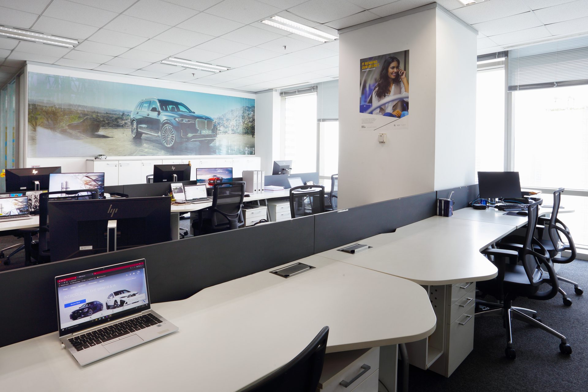 This picture shows the office area of BMW Group Indonesia.