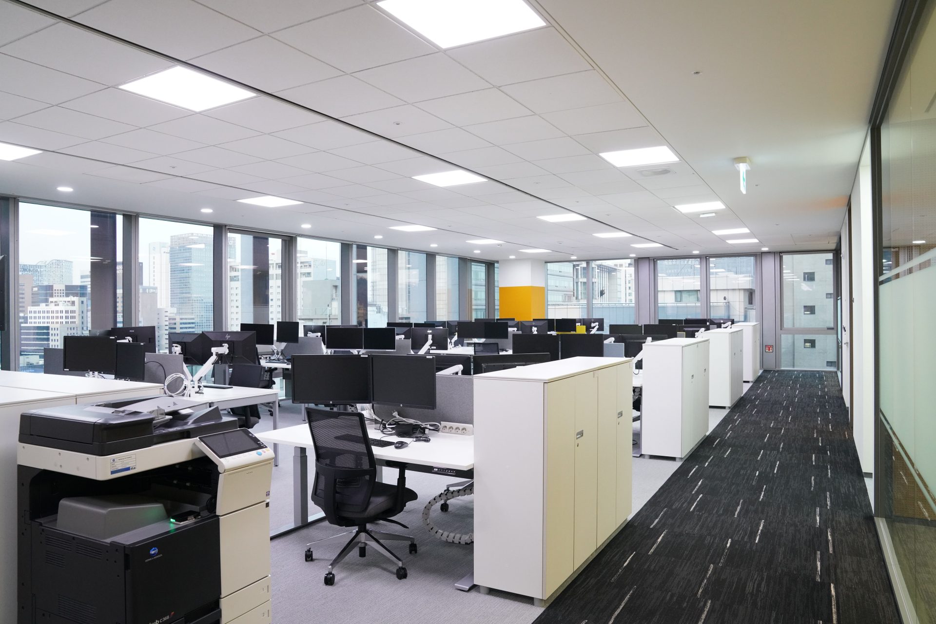 The image shows the office area at BMW Group Korea,