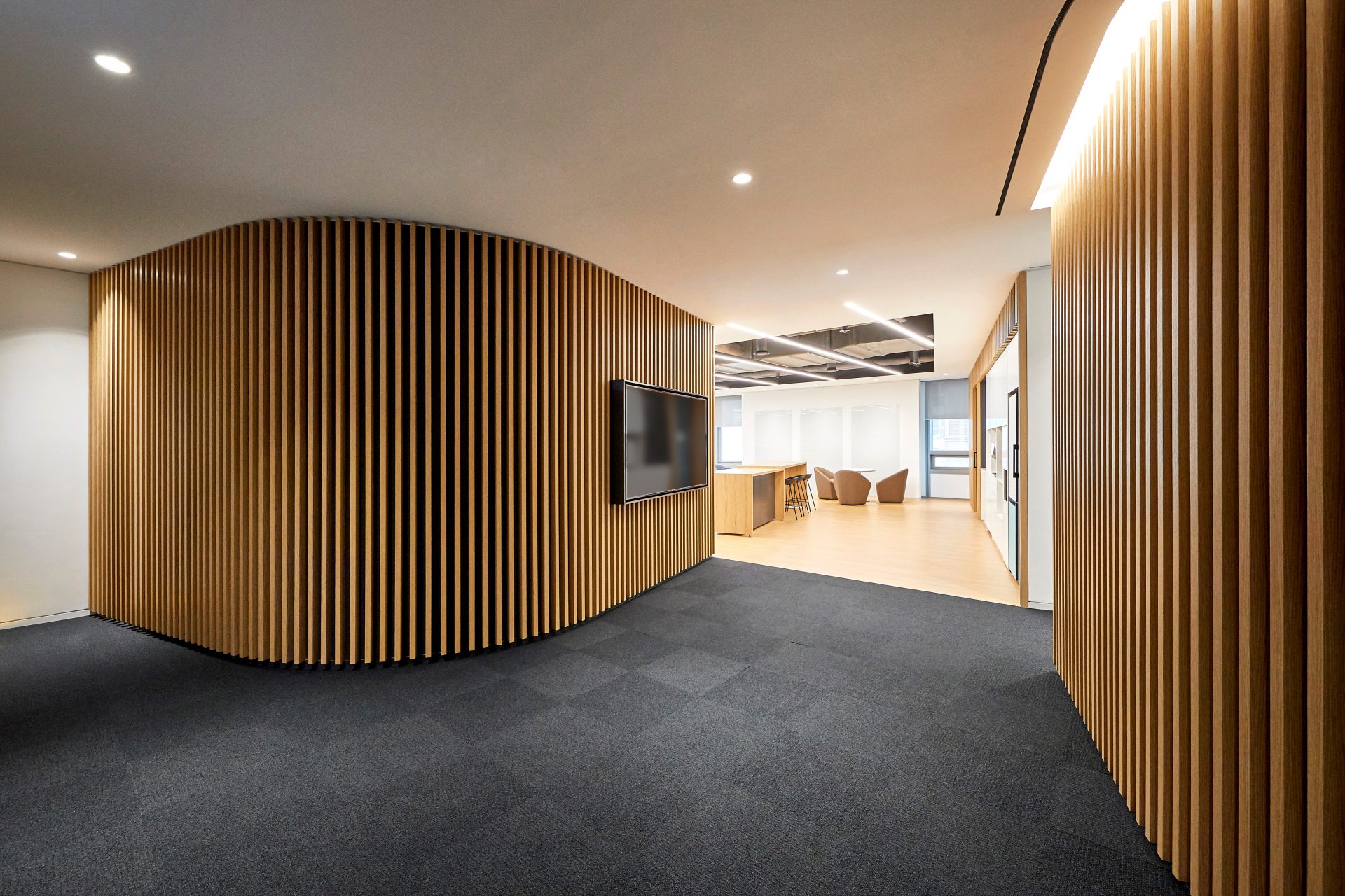 The image shows the office area at BMW Group Korea,