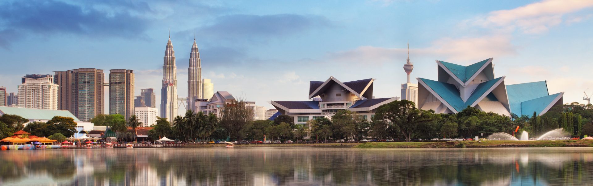 The images shows the skyline of Kuala Lumpur.