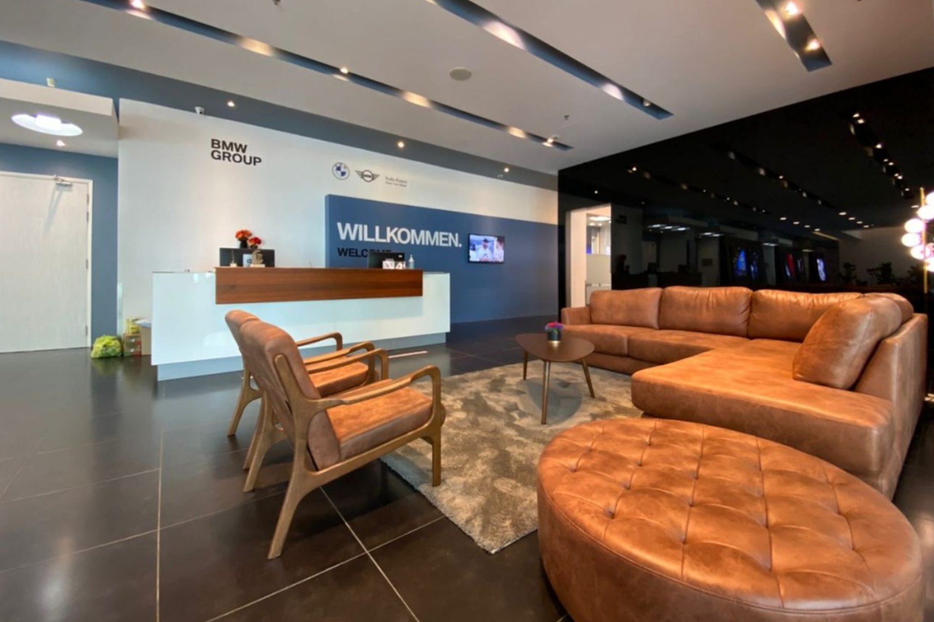 The image shows the entry to the BMW Group Malaysia office.