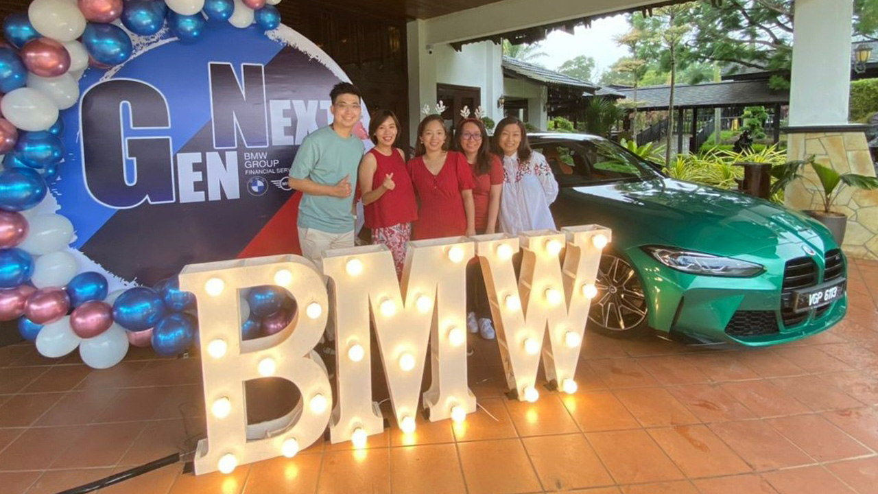 A group of BMW Group Malaysia colleagues after an event.