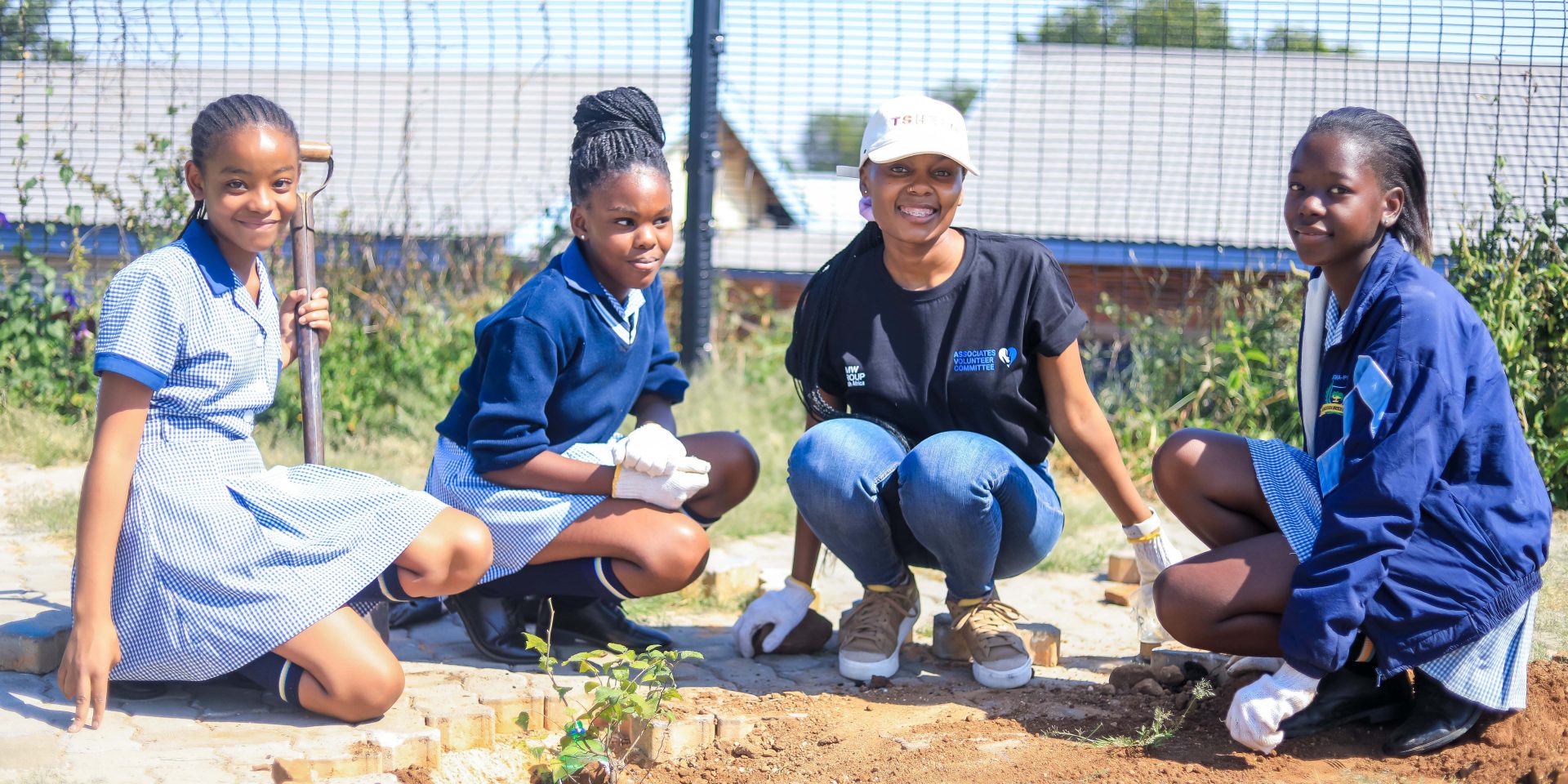 BMW Group South Africa volunteers gardening.