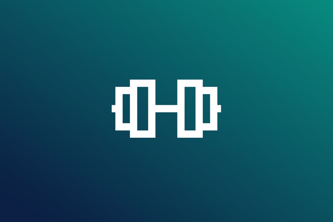 Icon showing a dumbbell.