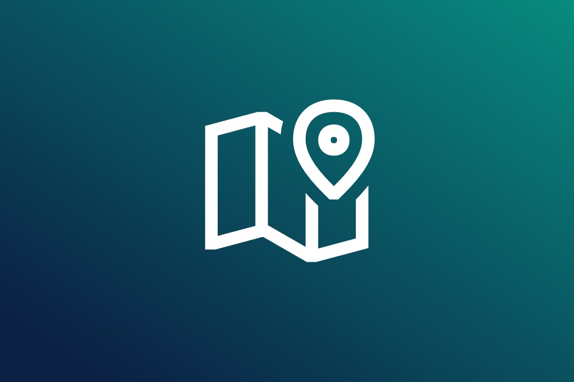 Icon showing a map.