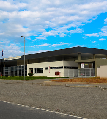 Exterior view of the BMW plant in Araquari