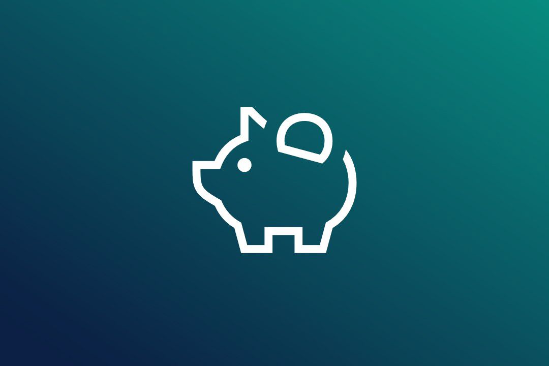 Image shows an icon with a piggy bank