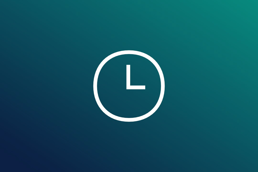 Image shows an icon with a clock