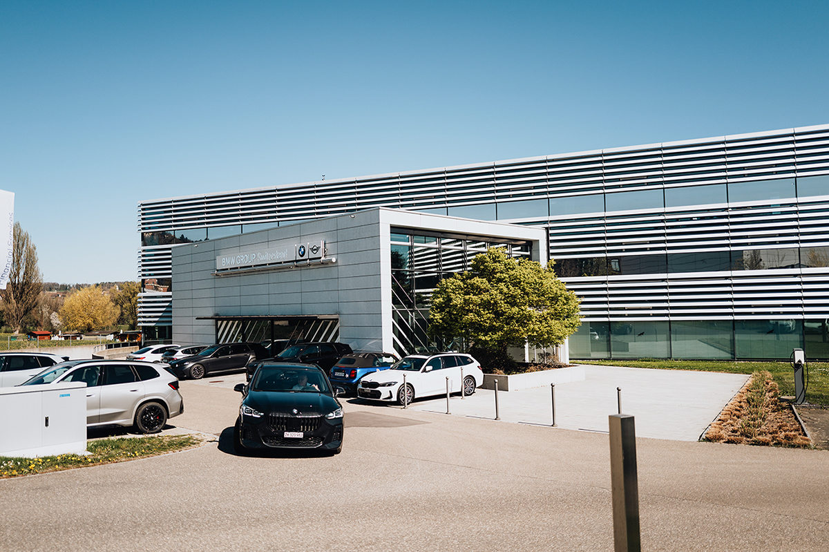 Exterior view of BMW Group building Dielsdorf, Switzerland