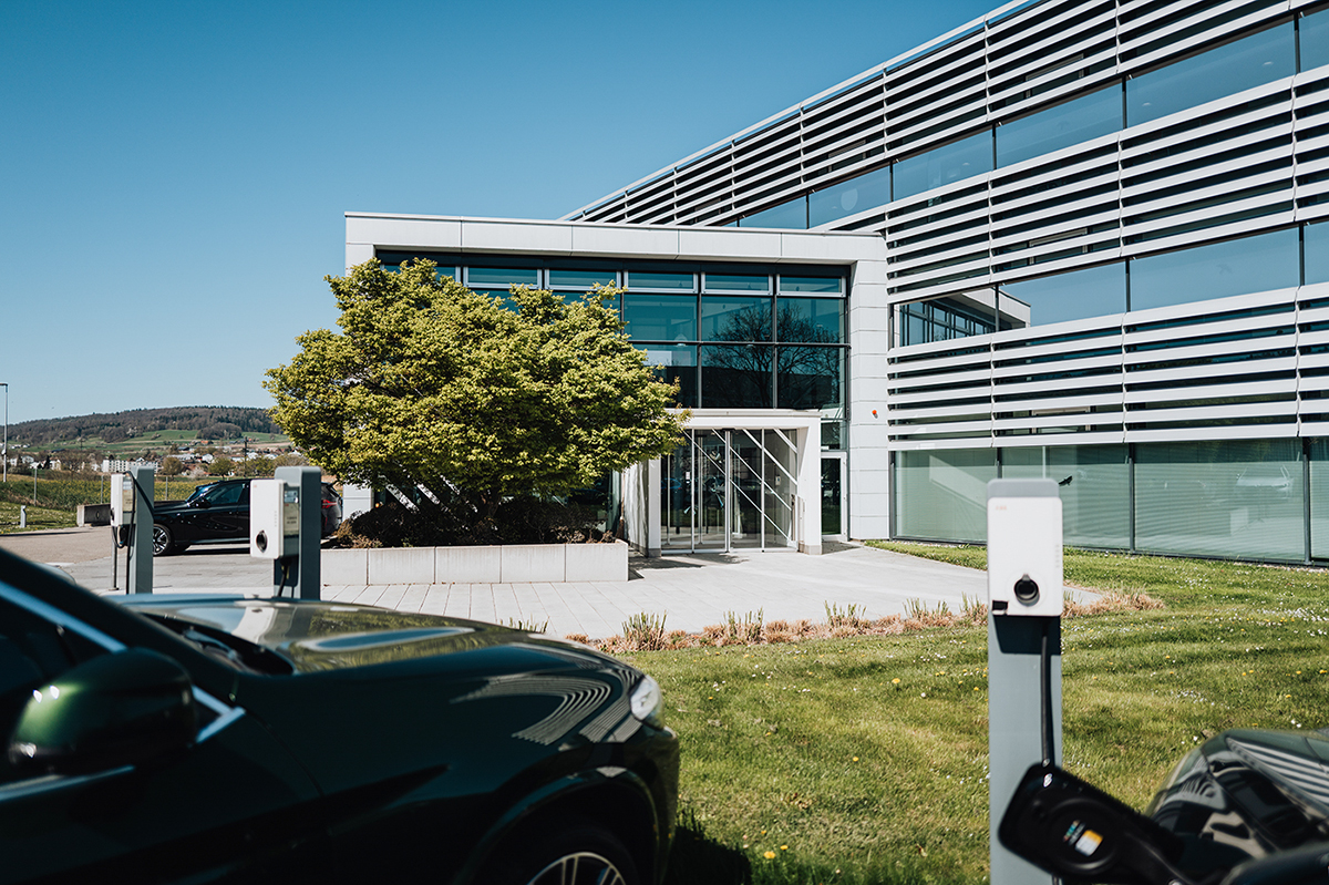 Headquarter Dielsdorf Exterior view of the modern BMW Group building Dielsdorf, Switzerland