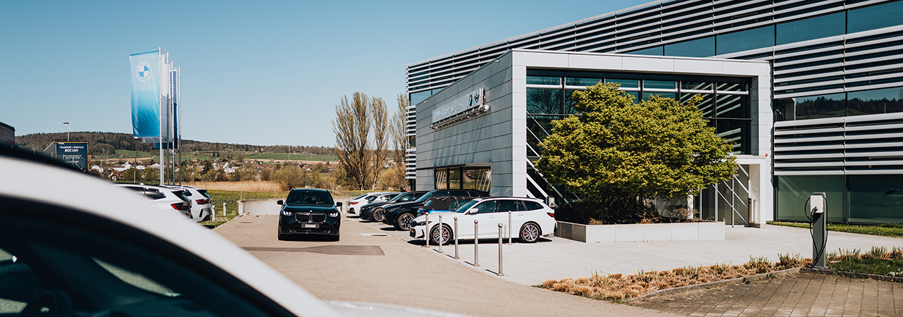 Exterior view of BMW Group building Dielsdorf, Switzerland