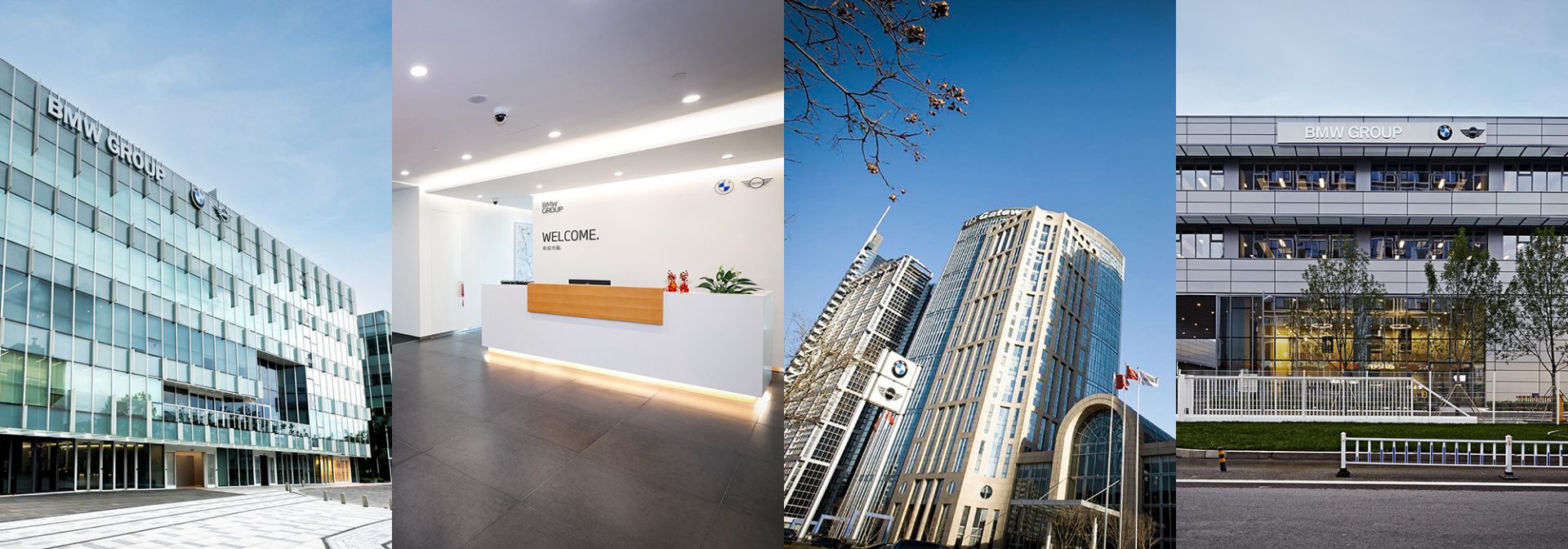 Collage of four BMW Group china locations