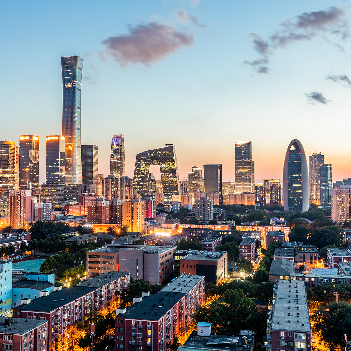 Beijing Skyline during dawn.