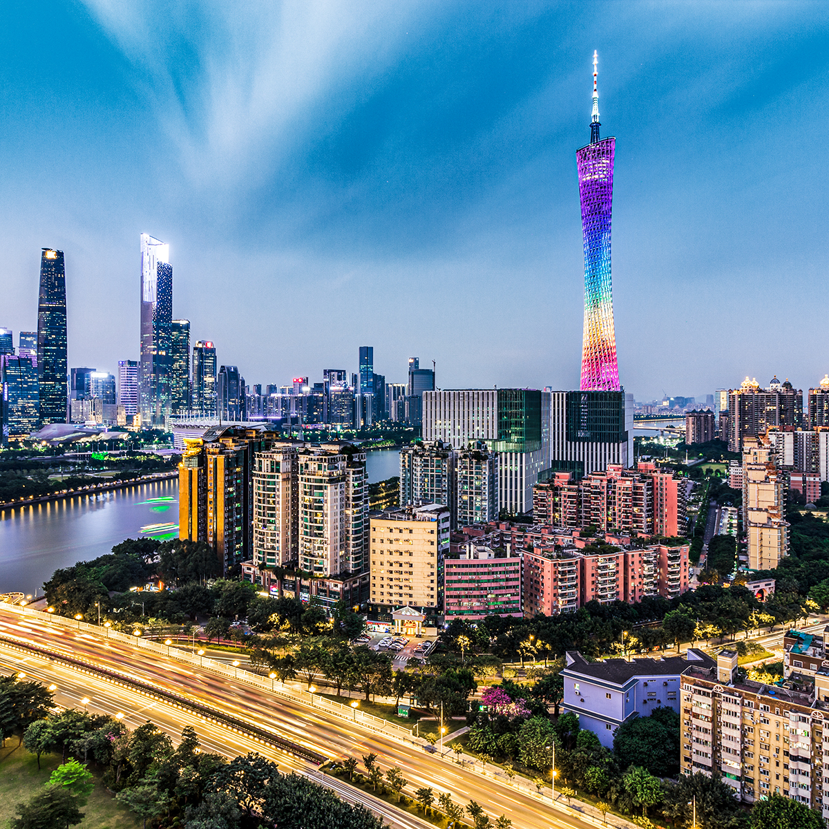 Guangzhou Skyline during dawn.