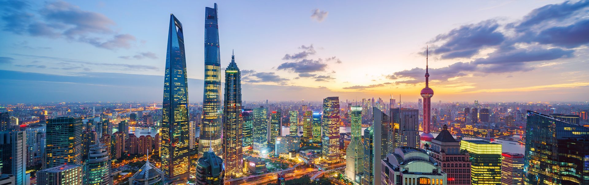 Shanghai Skyline Sunset