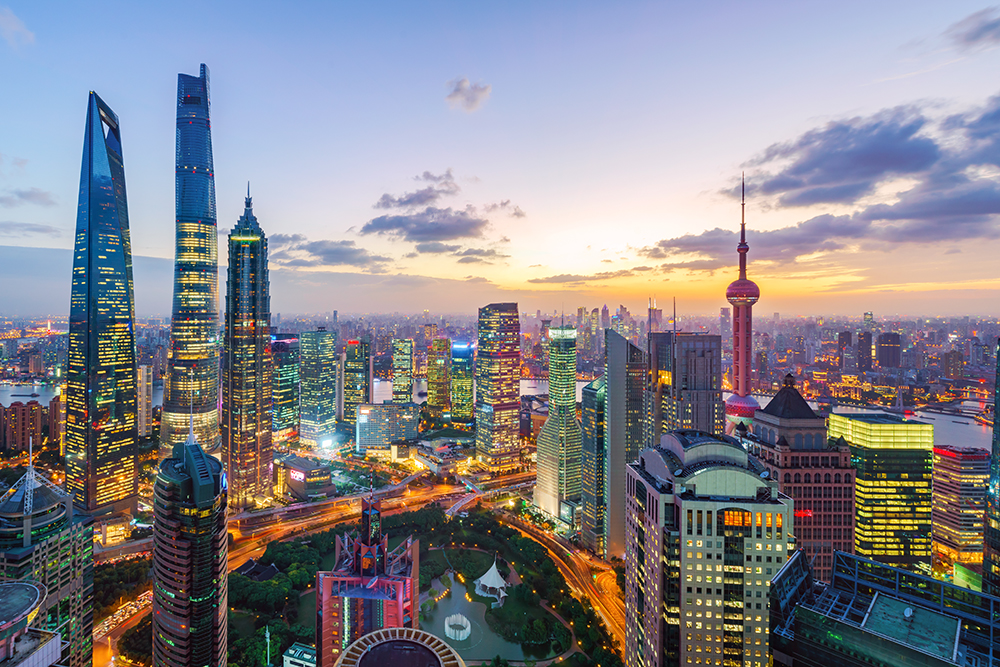 Shanghai Skyline Sunset