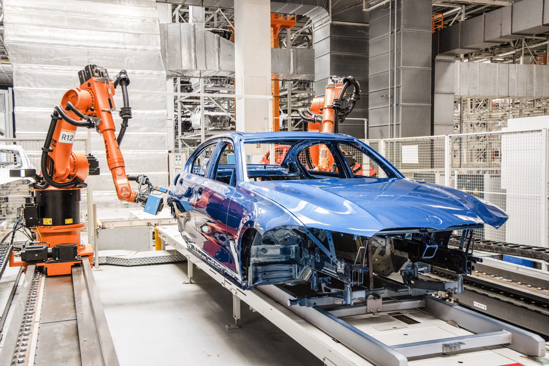 Manufacturing scene with robot at the BMW Group Campus Shanghai