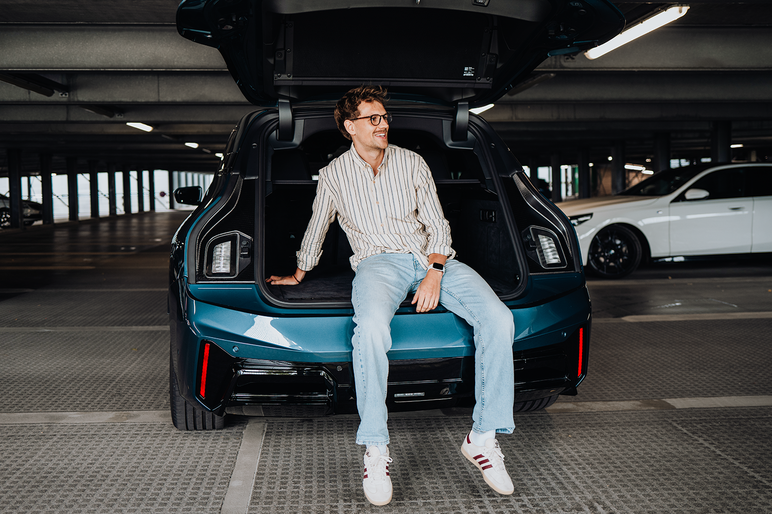 Phillip in the BMW iX.
