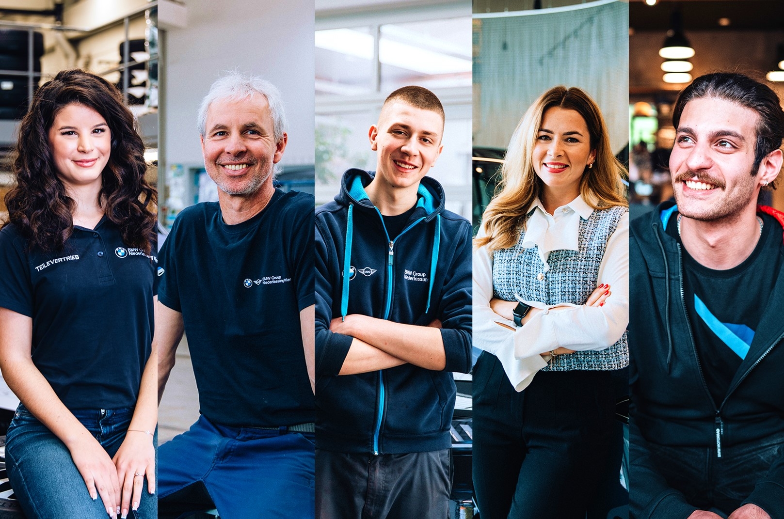 Collage of various BMW Vienna colleagues
