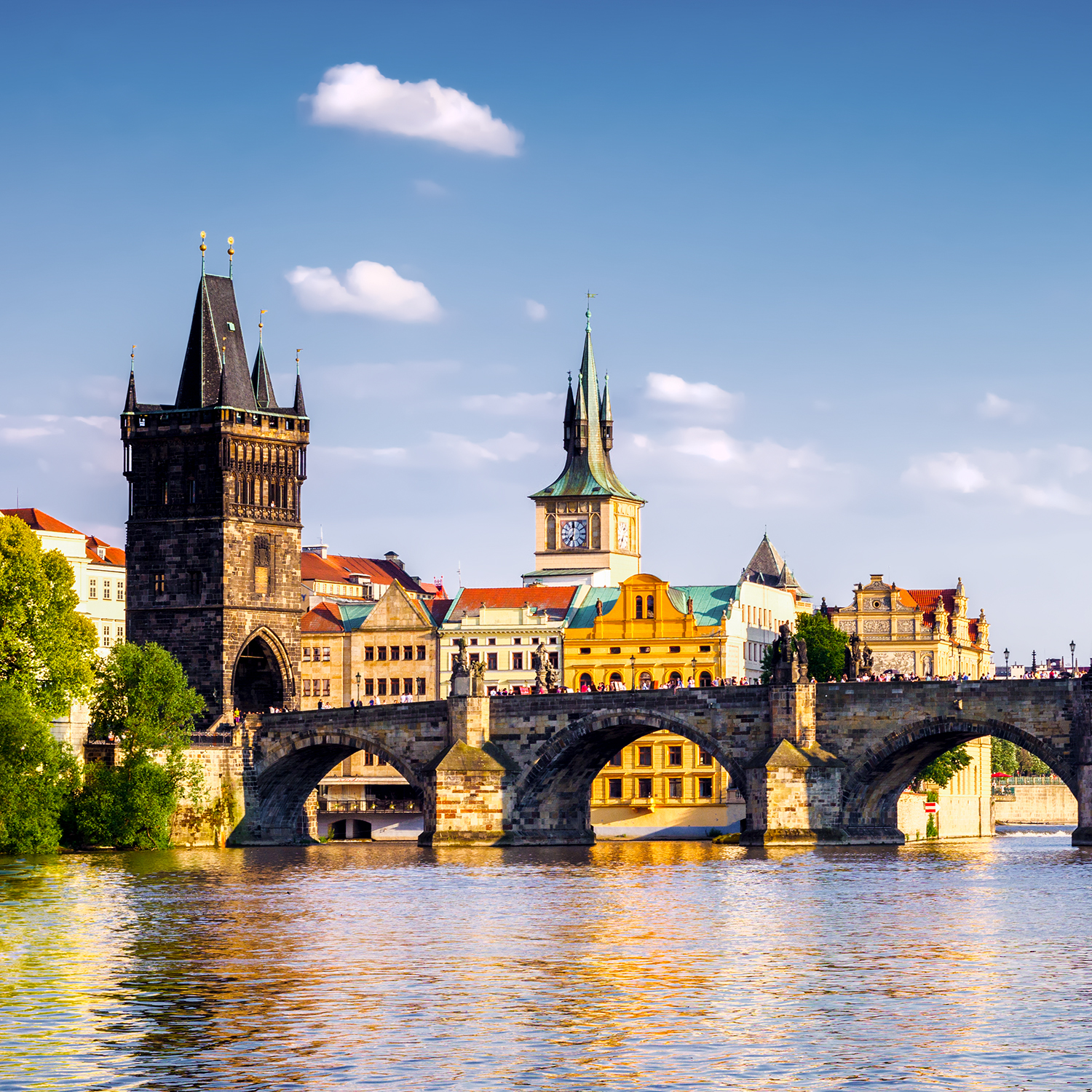 Aerial view of Prague, Czech Republic.