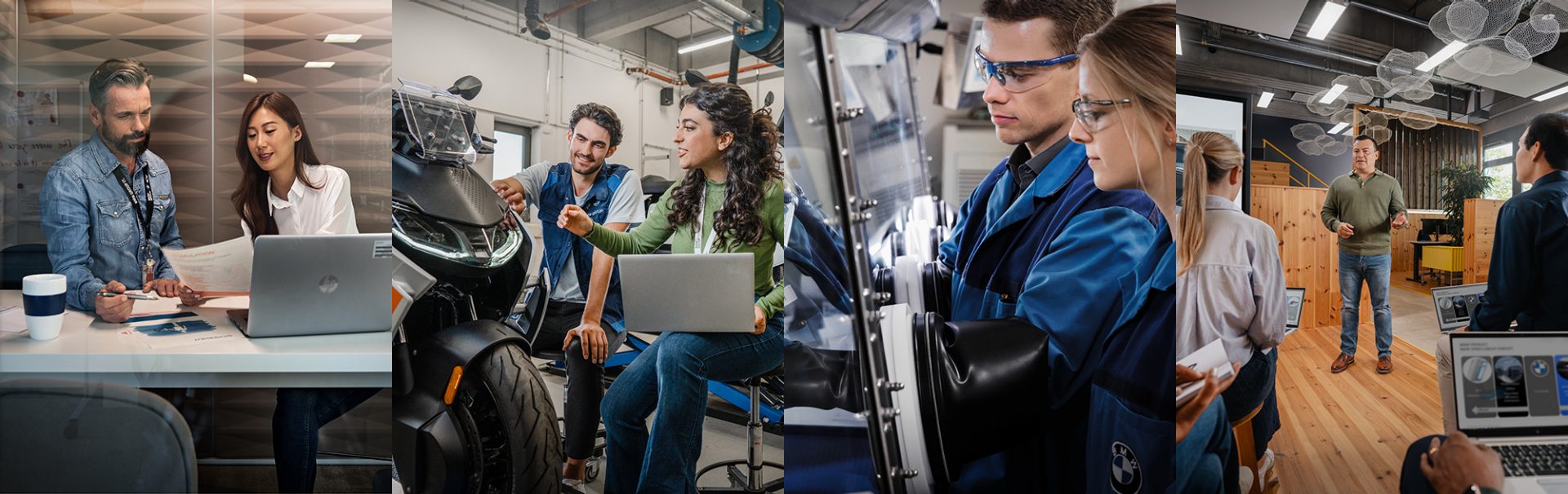 Verschiedene Arbeitsszenen bei der BMW Group