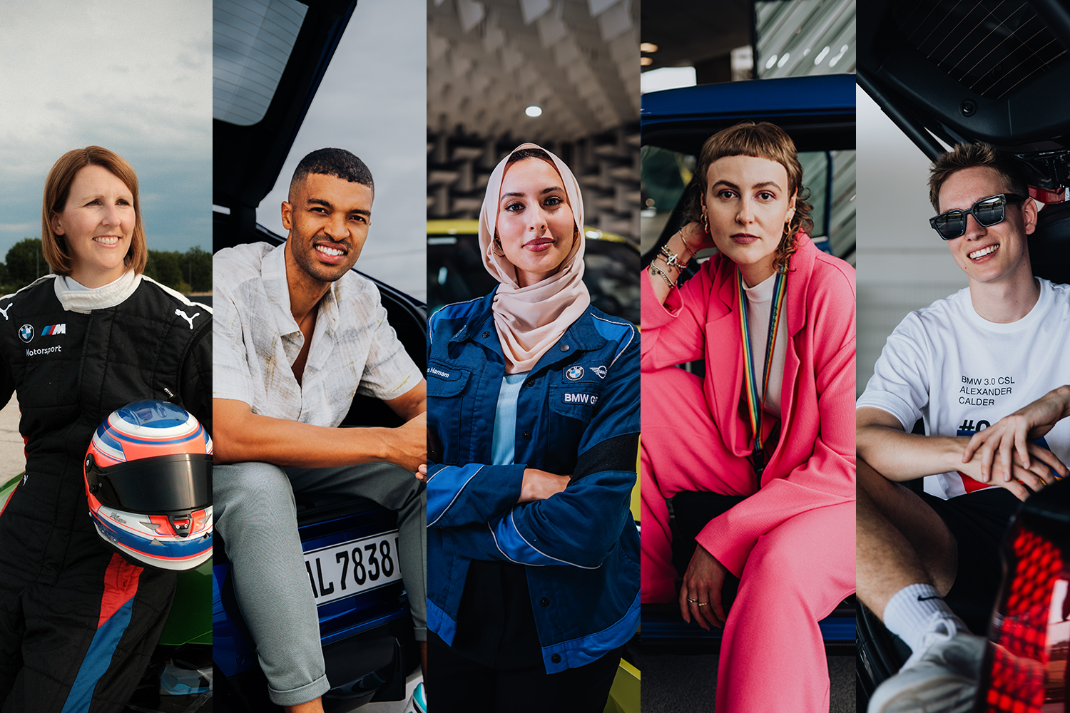 Fotocollage von BMW-Mitarbeitern