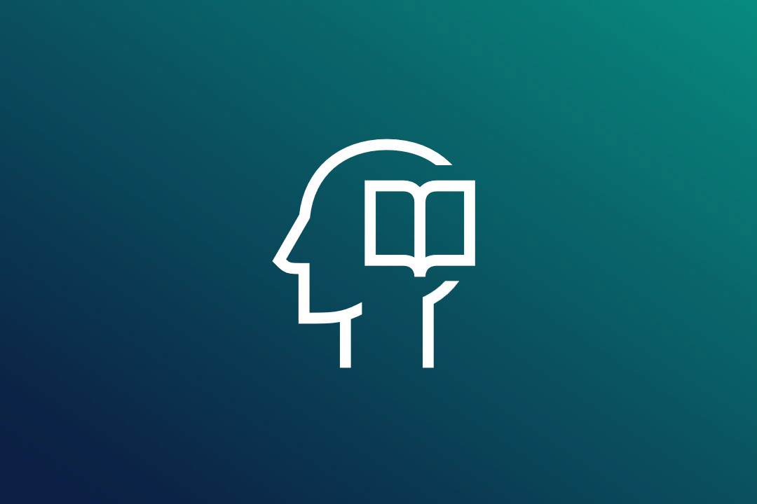 Icon zeigt einen Kopf und ein Buch