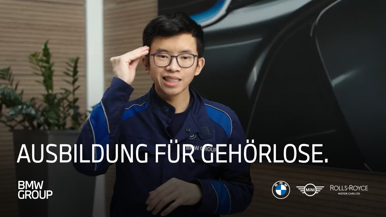 Gehörlose Auszubildende im BMW Group Werk Leipzig.