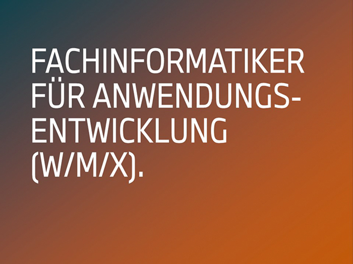 Fachinformatiker für Anwendungsentwicklung (w/m/x)