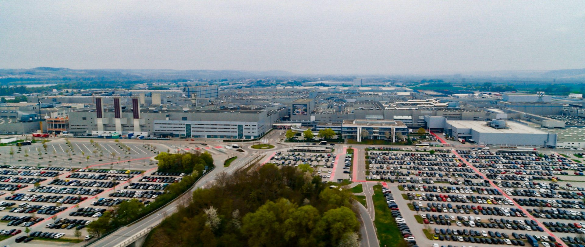 BMW Werk Dingolfing aus der Vogelperspektive