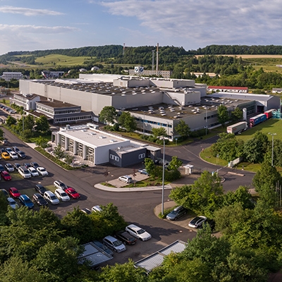 Das BMW Werk Eisenach aus der Vogelperspektive.