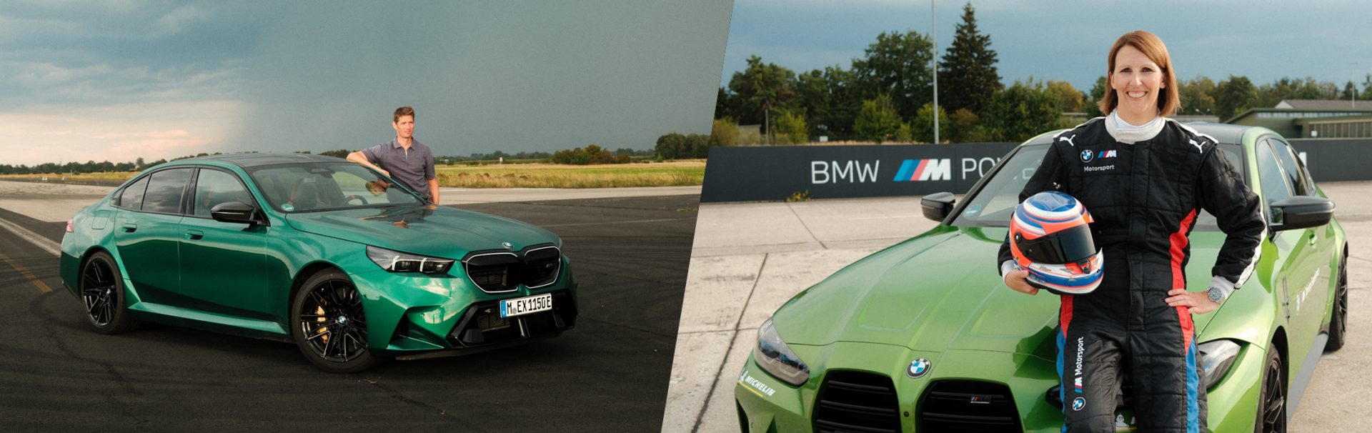Daniela und Axel mit BMW M5 und M3
