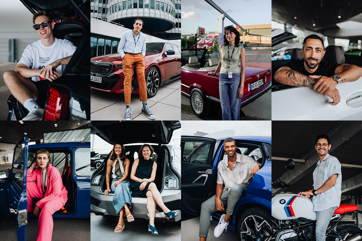 Photo collage of BMW employees