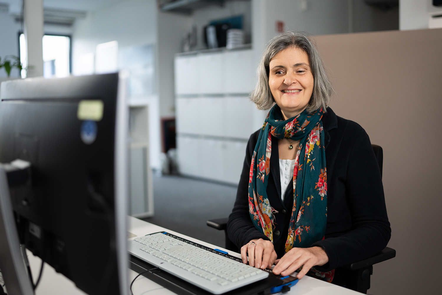BMW employee Gabriele at her workplace