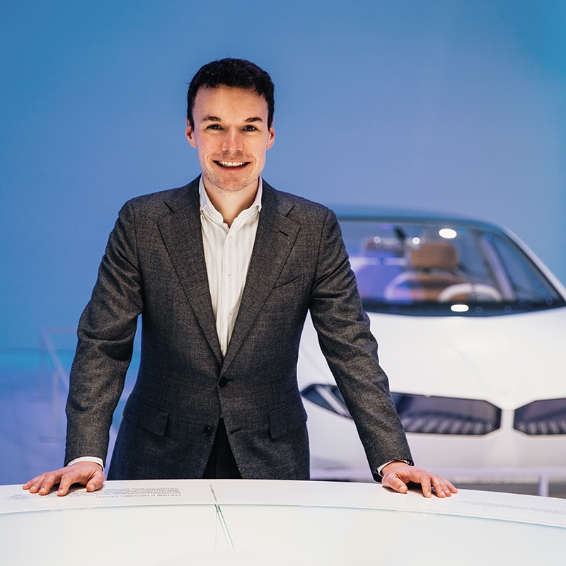 Portrait of BMW lawyer Jonathan in the BMW Museum Munich