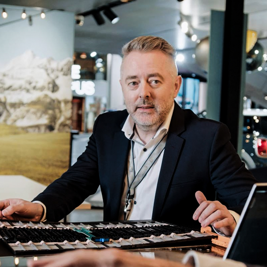 Antony, Head of Quality Management Cells, Modular Systems, in a modern office setting