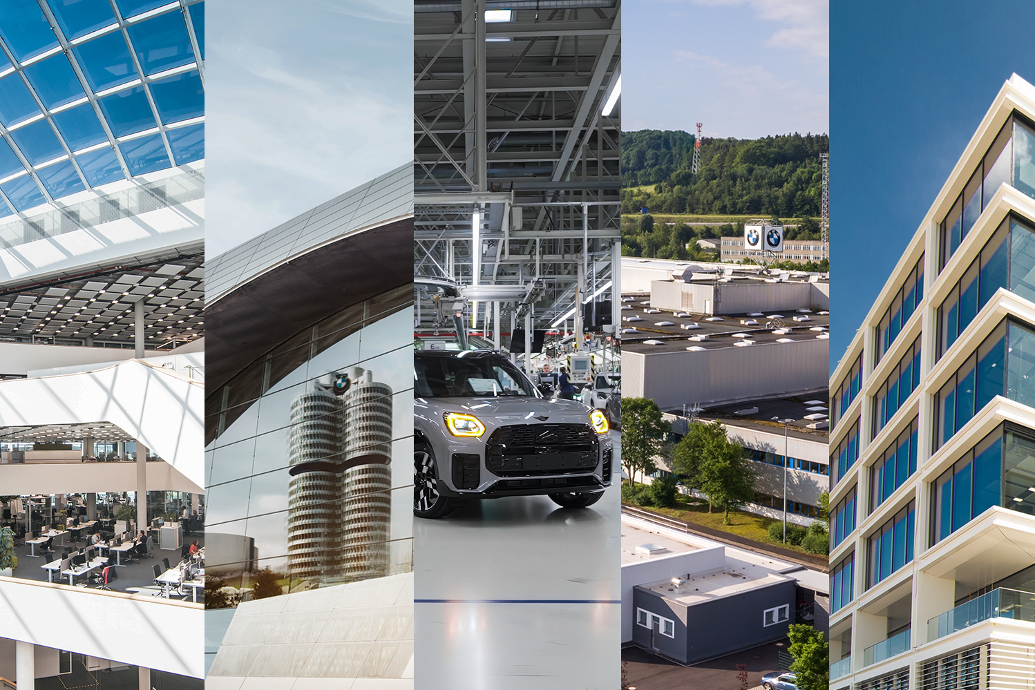 Collage of several BMW Group locations