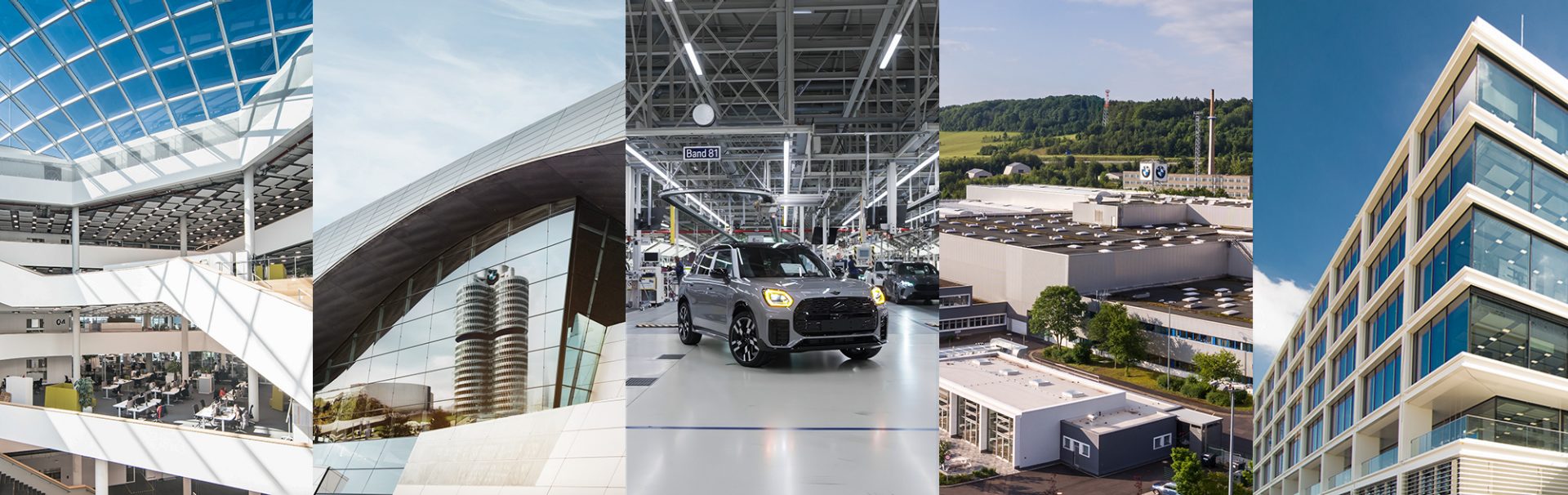 Collage of several BMW Group locations
