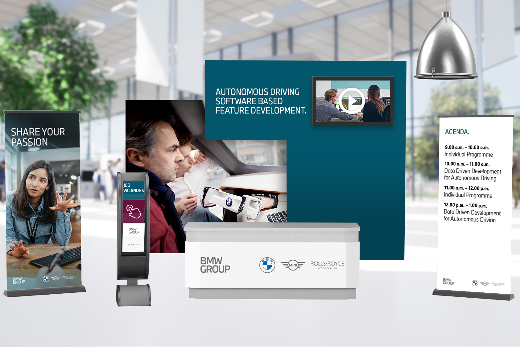 This picture shows a digital BMW Recruiting Event.