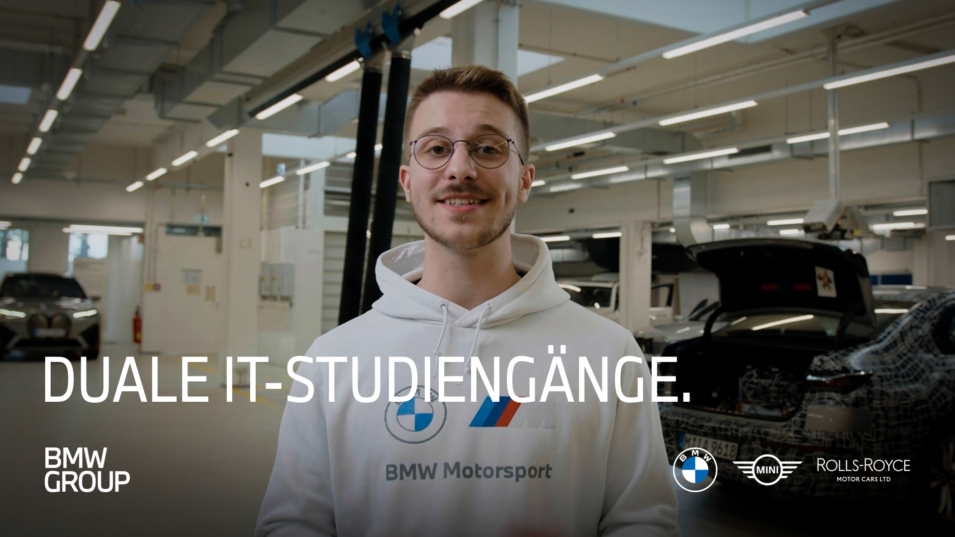 Das Video zeigt Einblicke in die verschiedenen Berufsfelder in der IT bei der BMW Group.