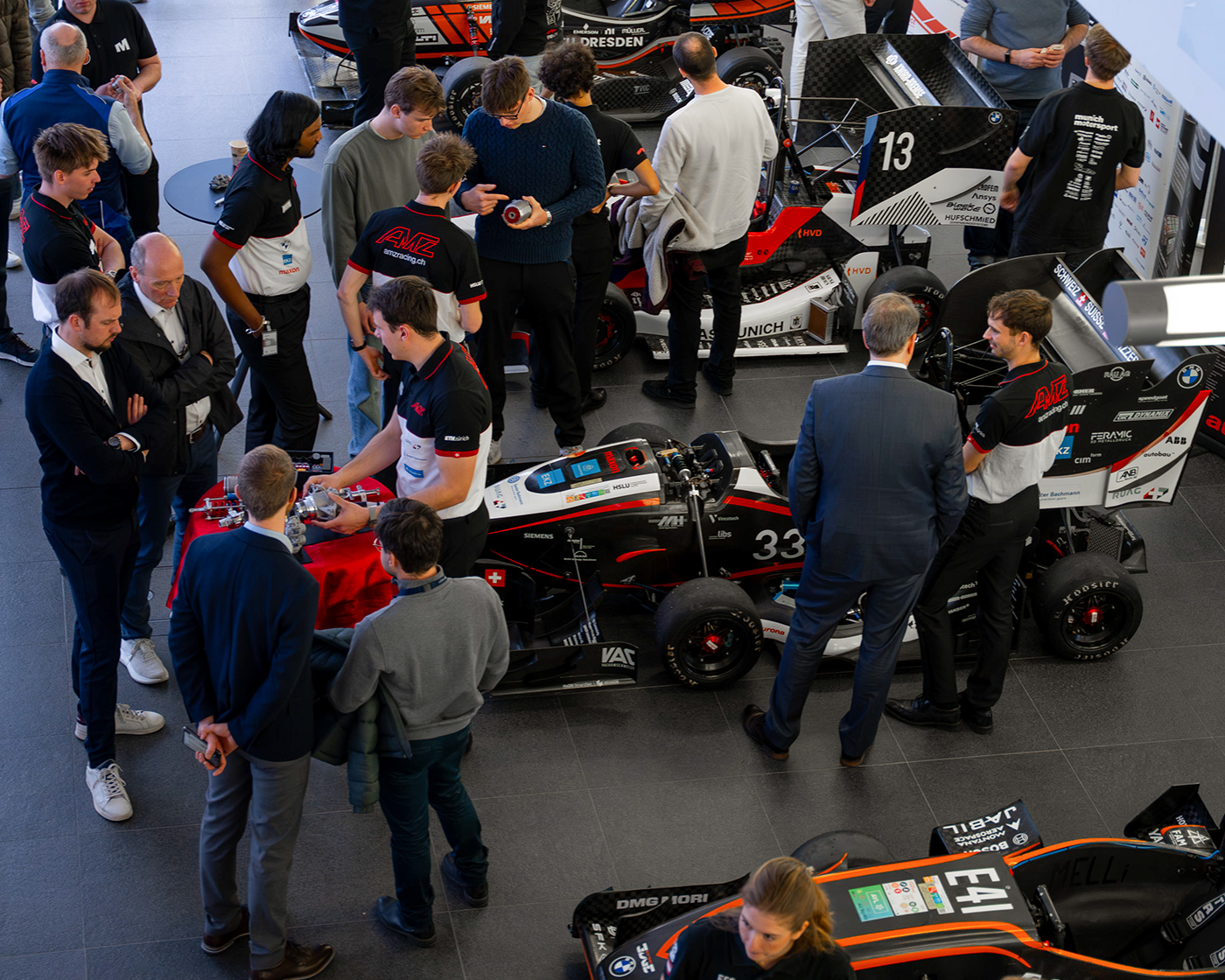 Impressions of a Formula Student event at BMW Group FIZ in Munich