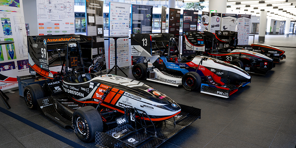 Impressionen von einem Event für die Formula Student im BMW Forschungszentrum