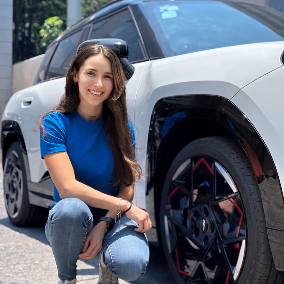 This picture shows Frida who works at BMW.