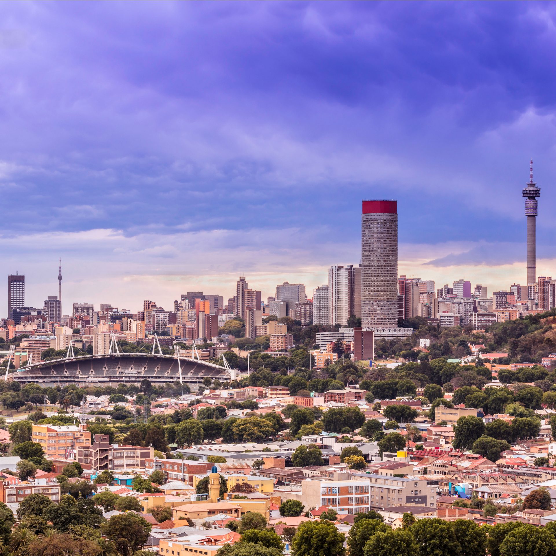 The picture shows the city of Midrand.