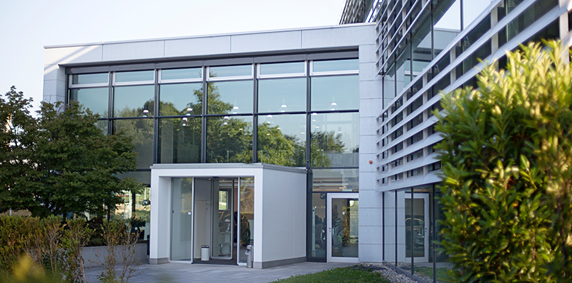 This picture shows the Exterior view of the BMW plant in Dielsdorf, Switzerland.