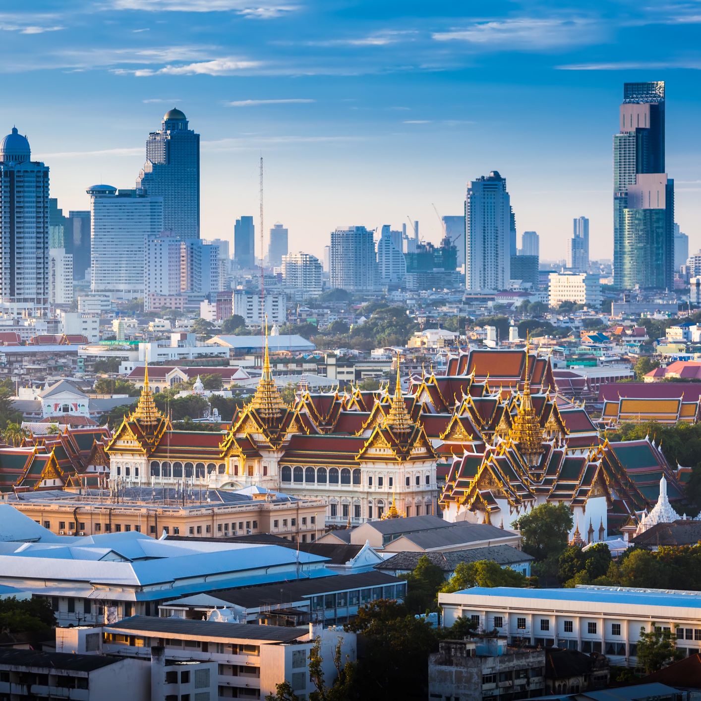 The image shows the city of Bangkok.