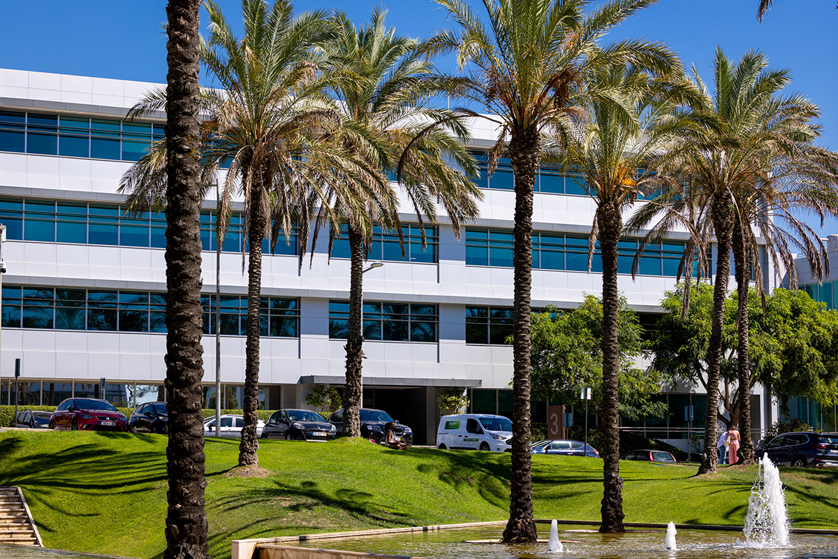 Exterior view of the BMW Group Office Oeiras, Portugal.