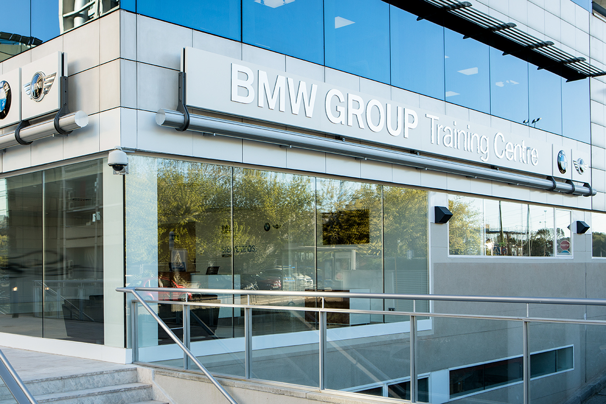 Exterior view of the BMW Group Training Center Madrid, Spain.