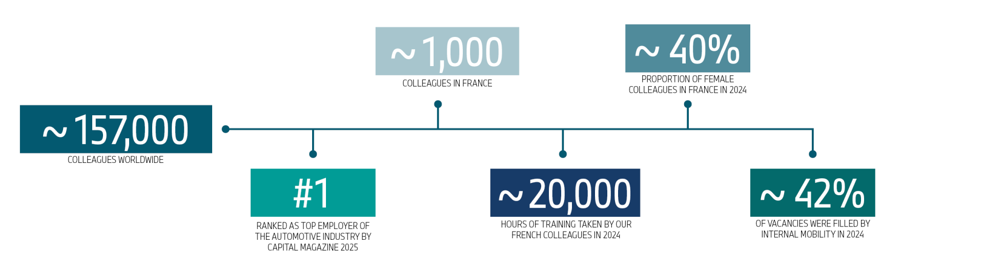 Graphic showing facts about BMW Group France