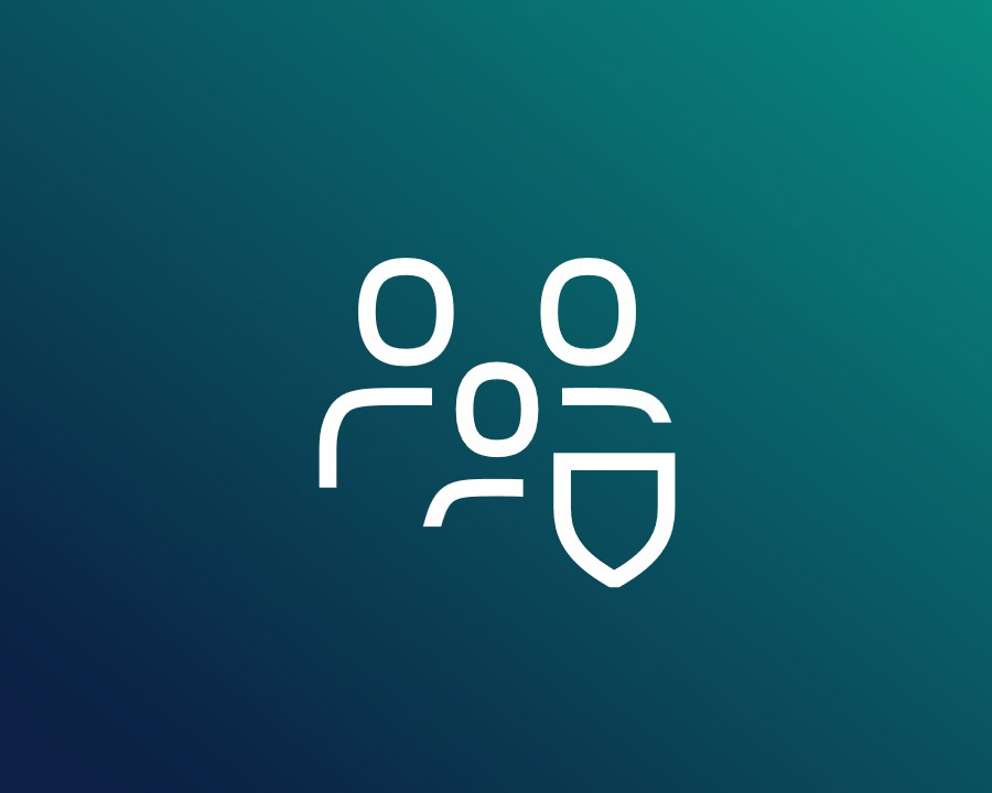 Icon shows three people and a shield